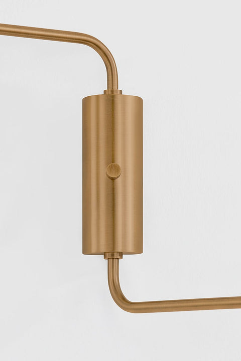 Lark Modern Patina Brass Sconce with Adjustable Multi-head Design