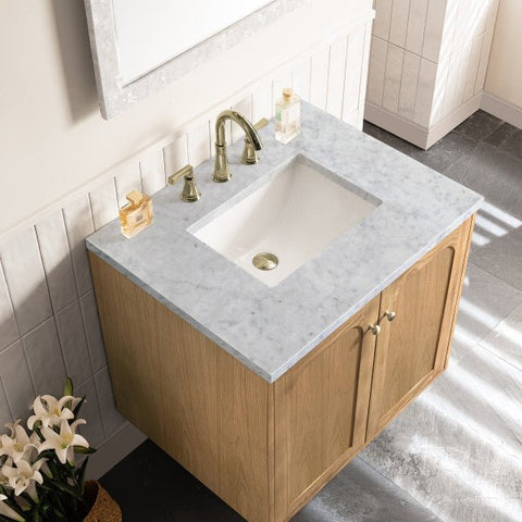 Laurent Modern Oak Freestanding Bathroom Vanity with Closed Storage