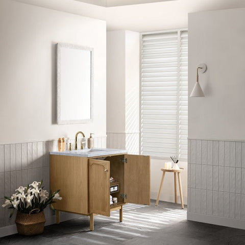 Laurent Modern Oak Freestanding Bathroom Vanity with Closed Storage