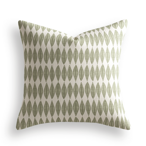 Leaflette Throw Pillow in Peridot