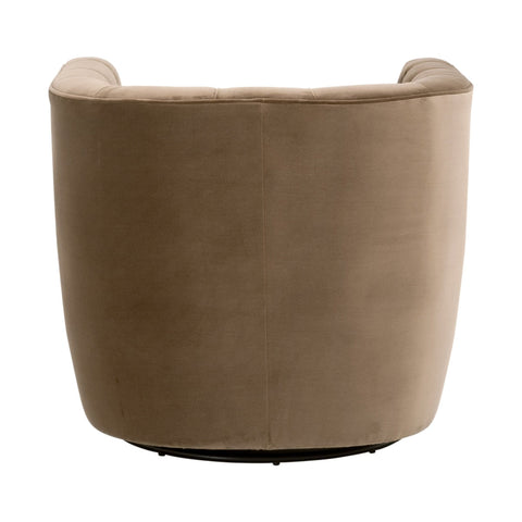 Timeless Minimalist Barrel Lounge Chair with Tufting