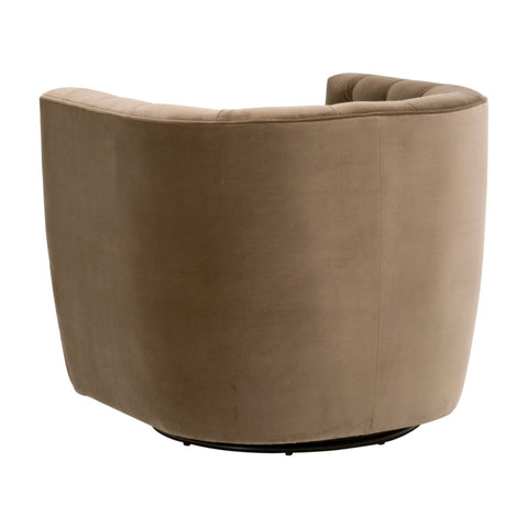 Timeless Minimalist Barrel Lounge Chair with Tufting