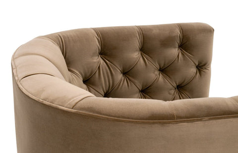 Timeless Minimalist Barrel Lounge Chair with Tufting