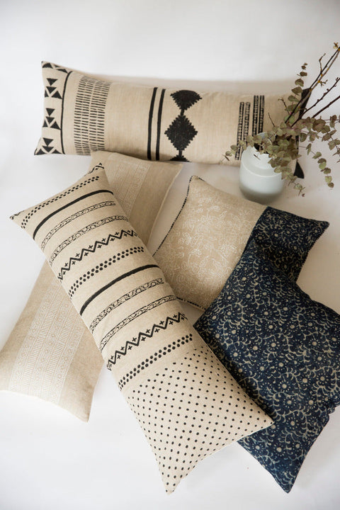 Filling Spaces Artful Traditionalist Bohemian Graphic Accent Throw Pillow - 18 x 18 - 20 x 20 - 22 x 22 - 24 x 24 - 26X 26 - 14 x 20 - 14 x 40 - 18 x 40 - 16 x 50