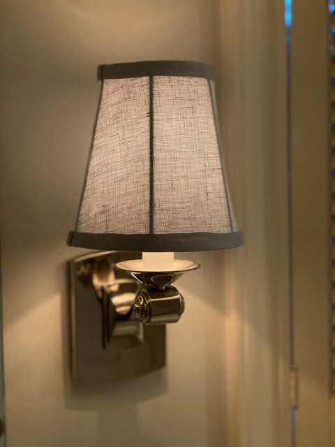 Light Blue 6” Softback Sconce - Two Shade Set