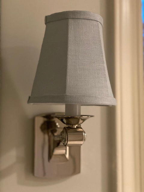 Light Blue 6” Softback Sconce - Two Shade Set