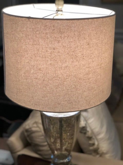 Linen Drum Hard-Back Lamp Shade Wheat 14”