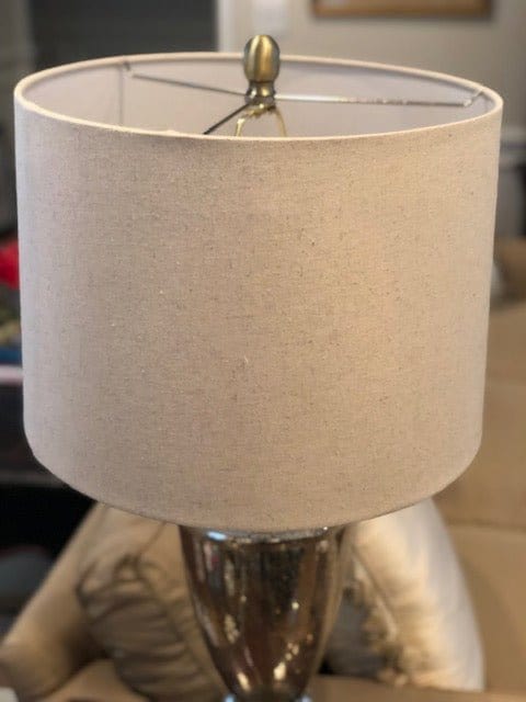 Linen Drum Hard-Back Lamp Shade Wheat 14”