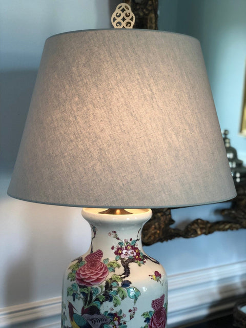 Linen Hardback Pembroke Lamp Shade - Lambs Ear Color
