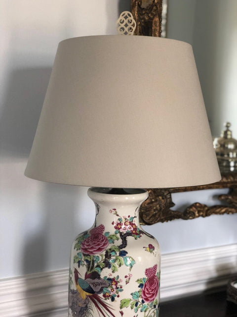 Linen Hardback Pembroke Lamp Shade - Lambs Ear Color