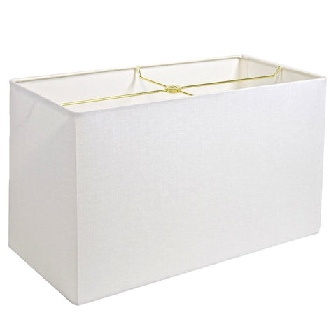 Linen Rectangle - Rolled Edge; Brass Spider (8” X 17” Top & Bottom X 10” Height)