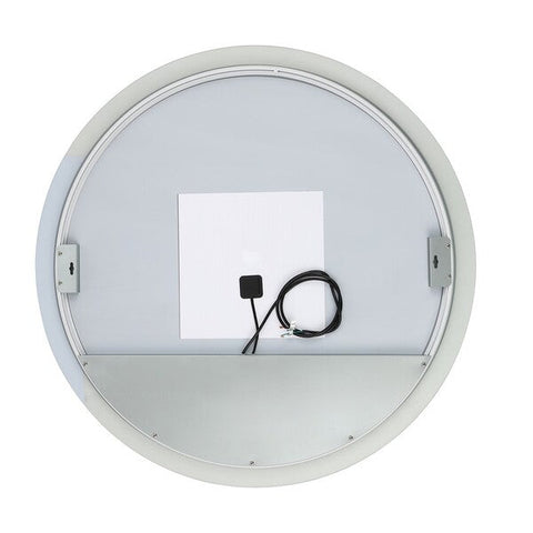 Contemporary Minimalist Round Accent Floating Wall Mirror