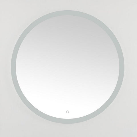 Contemporary Minimalist Round Accent Floating Wall Mirror