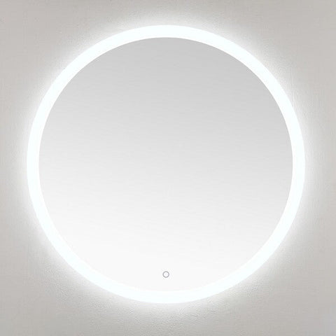 Contemporary Minimalist Round Accent Floating Wall Mirror