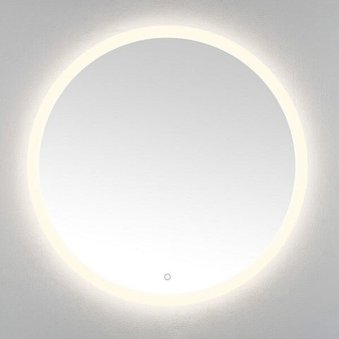 Contemporary Minimalist Round Accent Floating Wall Mirror