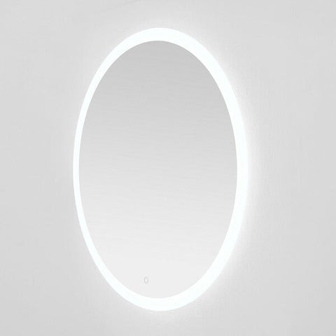 Contemporary Minimalist Round Accent Floating Wall Mirror