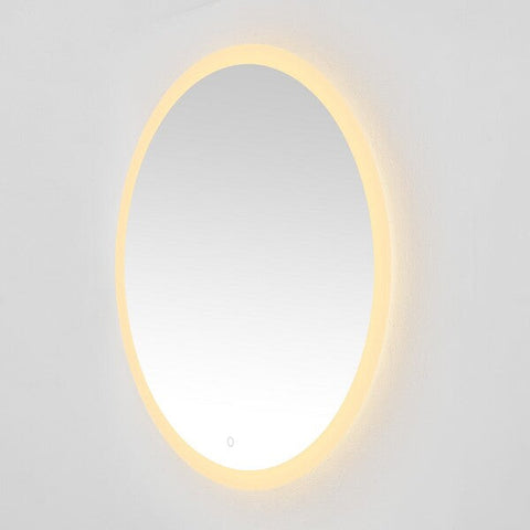 Contemporary Minimalist Round Accent Floating Wall Mirror