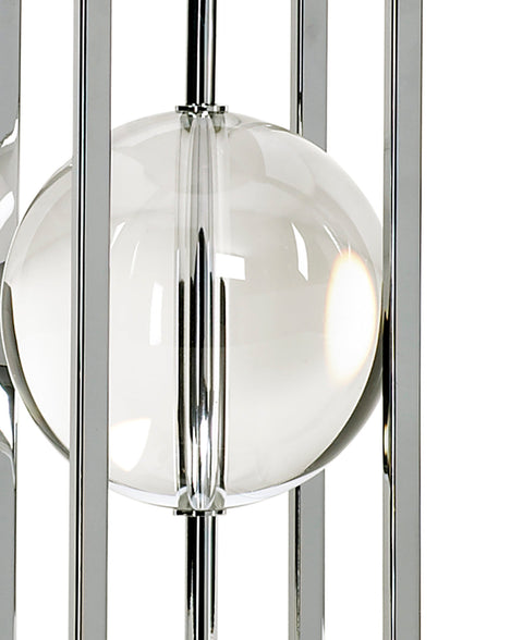 Locust Ambient Column Table Lamp with Crystals Contemporary Style