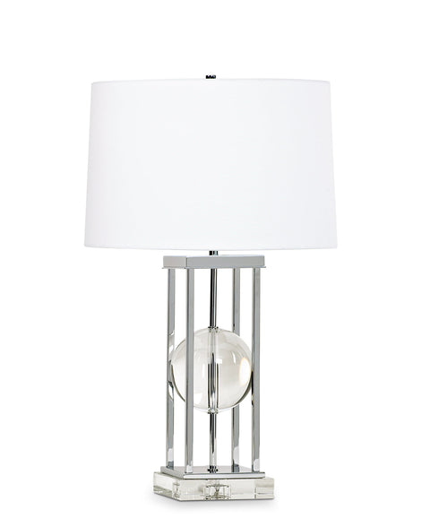 Locust Ambient Column Table Lamp with Crystals Contemporary Style