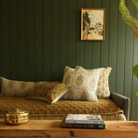 Filling Spaces Artful Traditionalist Handcrafted Bohemian Lumbar Throw Pillow - 18 x 18 - 20 x 20 - 22 x 22 - 24 x 24 - 26X 26 - 14 x 20 - 14 x 40 - 18 x 40 - 16 x 50