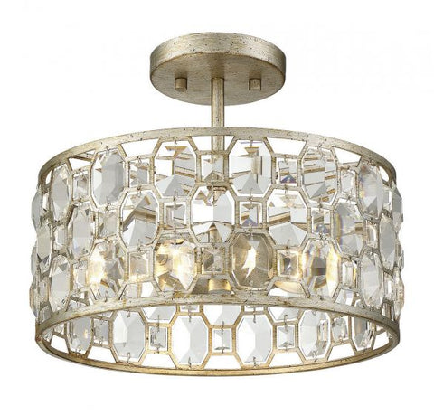 Accent Elegant Drum Semi Flush Mount Ceiling Light
