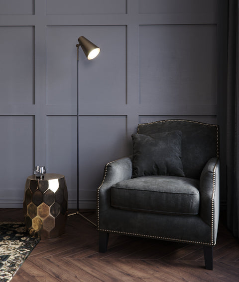 Maggie Accent Tripod Floor Lamp in Brass Modern Design