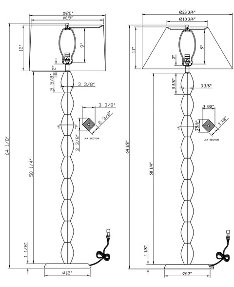Manor Accent Column Floor Lamp Contemporary Design