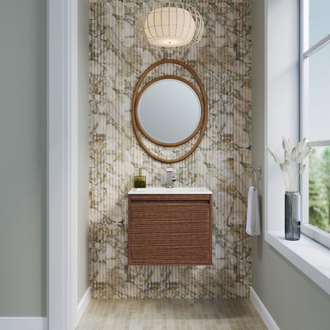 Mantova Scandinavian Bathroom Vanity with Closed Storage