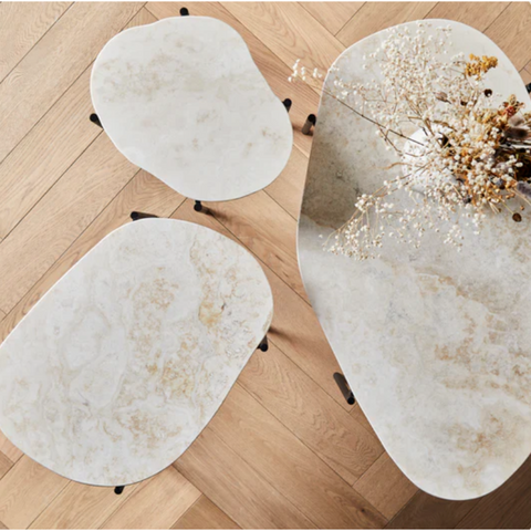 Tradespoke Space Saving Minimalist Freeform Nesting Table