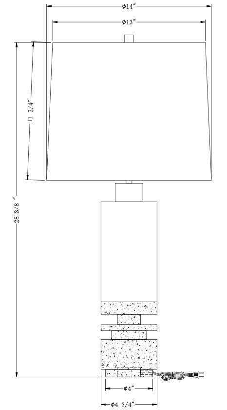 Marcia Ambient Column Table Lamp for Modern Spaces