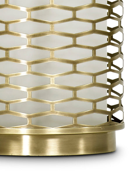 Marigold Modern Column Accent Table Lamp with Cut-Out Drum