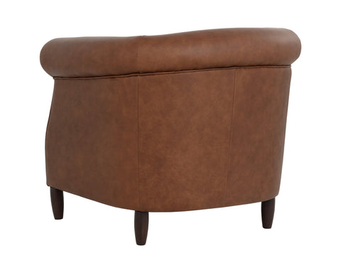 Artful Traditionalist Chesterfield Tufted Barrel Lounge Chair