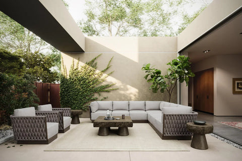 Maui Contemporary Club Lounge Chair with Fixed Cushion