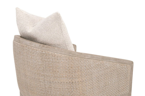 Timeless Minimalist Oak Barrel Back Organic Counter Stool