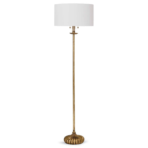 Clove Accent Elegant Carving Column Floor Lamp