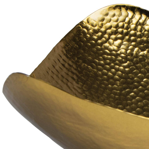 Decorating Essentials Handcrafted Asymmetrical Hammered Bowl Vase