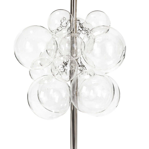 Accent Modern Drum Table Lamp in Clear