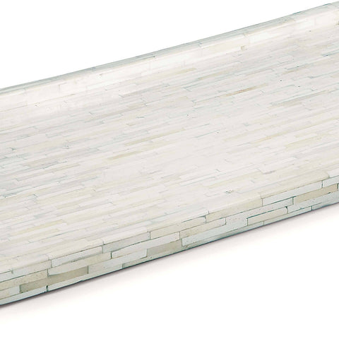 Contemporary Abstract Bone Serving Tray with Polished Finish