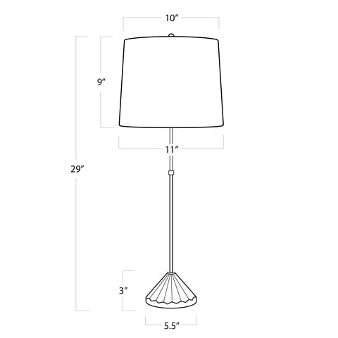 Parasol Ambient Column Drum Table Lamp in Contemporary Style