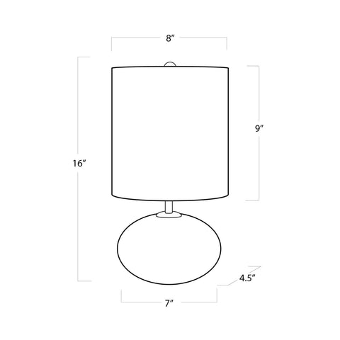 Accent Modern Drum Table Lamp in Alabaster