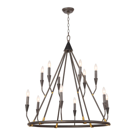 Sierra Rustic Candelabra Chandelier Ceiling Light