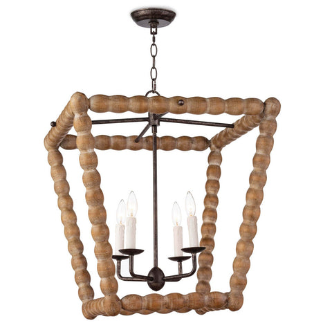 Perennial Ambient Lantern Chandelier with Carving Eclectic Ceiling Light