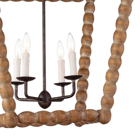 Perennial Ambient Lantern Chandelier with Carving Eclectic Ceiling Light