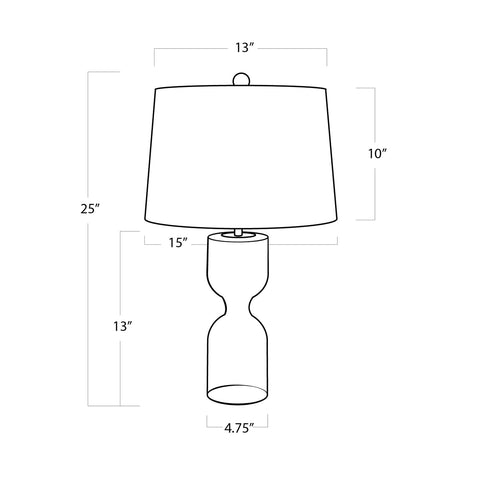 Joan Column Table Lamp with Finial and Crystals Modern Lamp