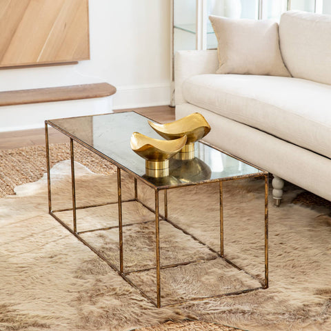 Decorating Essentials Handcrafted Asymmetrical Hammered Bowl Vase