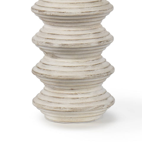 Nova Coastal Column Table Lamp with Carving Accent