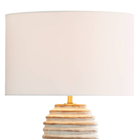 Carmel Coastal Column Table Lamp with Fluted Carving
