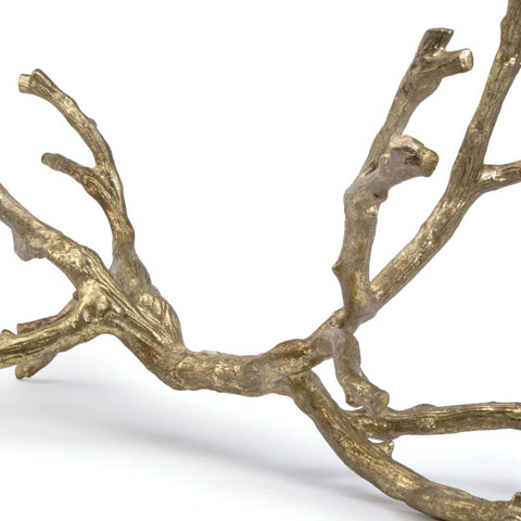 Decorating Essentials Tree Branch with Gold Leaf Finish in Organic Style