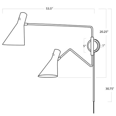 Spyder Modern Gooseneck Sconce with Adjustable Head