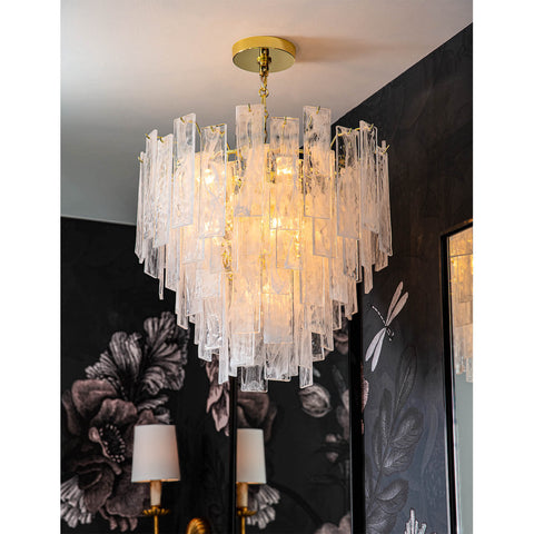 Glacier Ambient Elegant Tiered Chandelier Ceiling Light